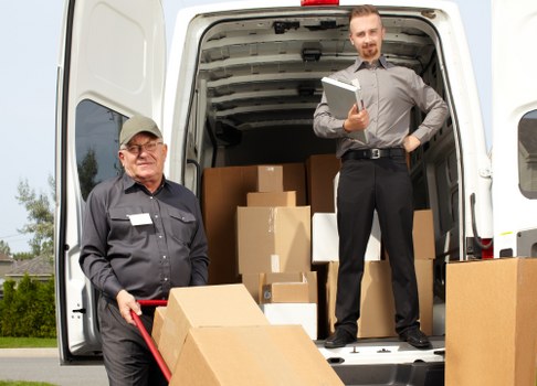 Removals team planning a local move in Bow