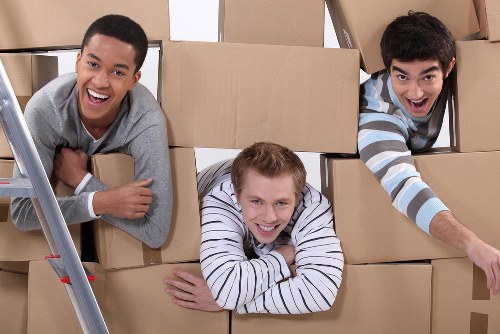 Team reviewing safety steps during a moving job