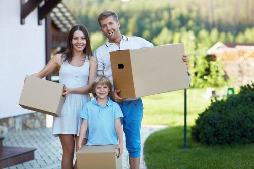 Person reviewing ethical compliance documents for a moving company