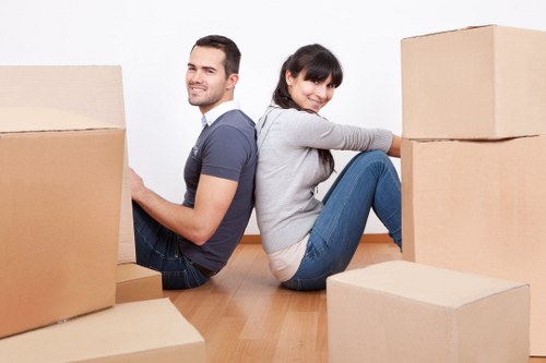 Local moving van prepared for a Bow property relocation