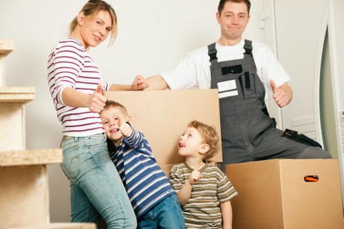Removal van supporting a local Bow house move